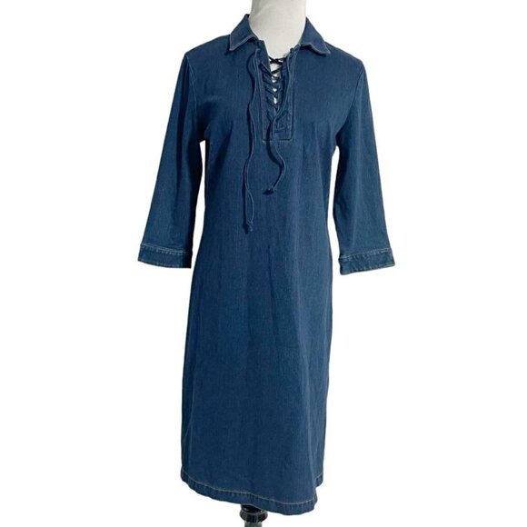 J. McLaughlin Medium Dress Denim Chambray - Picture 1 of 7